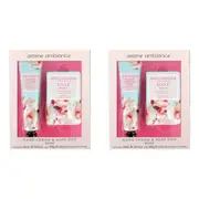 2PK Arome Ambiance Nature Hand Cream & Soap Hand Care Duo Gift Set Rose Pink
