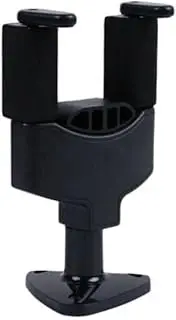 AIMALL Guitar Wall Mount Hanger Padded Holder Hook Keeper Bass Ukulele Banjos Auto, Durable Resin Plastic, Space-Saving, Easy Installation, 5.9x3.66 inches, Black