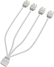 5V Reusable 33.5cm ARGB Splitter Adapter Portable Converter Power Cable Extension Cable for Fans PC, 1 to 4
