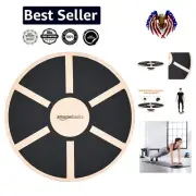 Premium Wood Balance Board for Athletes - Enhance Core Strength and Stability