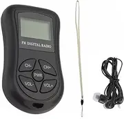 Mini Digital Tuning Portable Radio with Headphones, Mini Digital Tuning LCD Display Pocket Radio for Walking Jogging