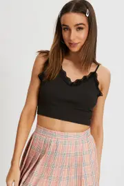 Black Top Cami Lace - Size L, Women's Trial Jersey