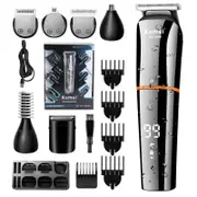 NNEOBA Waterproof 11-in-1 Men's Grooming Kit Cordless Rechargeable Trimmer Black
