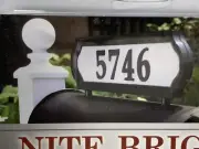 2 Mailbox Signs / House Number Post Plaque Double Sided Reflective ** SUPER DEAL