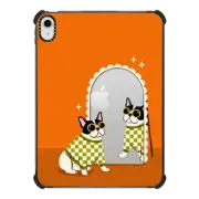 iPad 10.9-inch (10th gen) iPad Impact Case Checkered French Bulldog Mirror