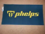 Michael PHELPS Towel NVB Blue & Yellow 27" x 55" 100% Cotton Swimmer Aqua Lung !