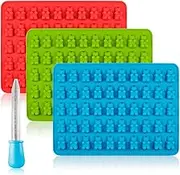 Candy Silicone Molds & Ice Cube Trays, SENHAI 3 Pack Gumdrop Jelly Molds, Chocolate Molds, Gummy Bear Candy Molds - Bear
