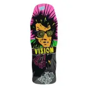 VISION - ORIGINAL SHAPE PSYCHO STICK SKATEBOARD DECK- REISSUE - 10"- BLACK STAIN