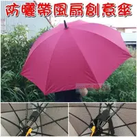 在飛比找PChome24h購物優惠-【珍愛頌】F052 風扇雨傘 附電池