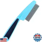 LLTGMV Flea Comb with Rubber Handle, Flea and Tick Comb for Dogs and Cats, Do