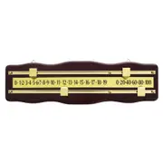 Formula Sports Snooker Billiard Manual Scoreboard Accessory Mahogany & Brass
