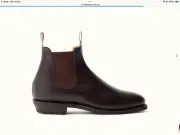 RM Williams Adelaide Chestnut Kangaroo SZ D5