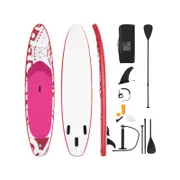 Costway 10.5' Stand Up Paddle Board Inflatable SUP, Pink