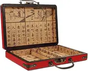 NOLITOY Box Portable Mahjong Storage Box with Handle Multipurpose Mahjong Case for Easy Carrying Spacious Design for Multiple Smooth Edges for Safe Use for