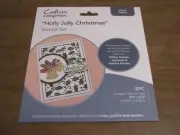 CRAFTERS COMPANION HOLLY JOLLY CHRISTMAS STENCIL SET LARGE SIZE