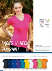 Ladies Women's V-Neck Short Sleeve Brushed Double Jersey Quick Dry Tee Shirt Top