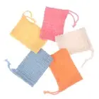 Cotton Linen Soap Saver Pouch Bar Bags Exfoliating Net Mesh for Shower Hol_ga