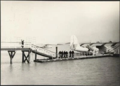 Martin M-130 flying boat Alameda Airport California 1937 AVIATION OLD PHOTO
