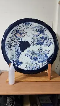在飛比找Yahoo!奇摩拍賣優惠-大瓷盤 陶瓷 鶯歌 藝術 手工