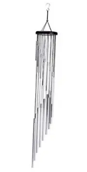 Wind Chimes, Large 36" Garden Chimes 18 Aluminum Alloy Tubes and Hooks Silver