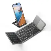 Foldable Bluetooth Keyboard with Touchpad, Portable Wireless Keyboard with St...