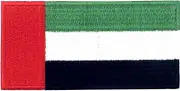 EmbTao The United Arab Emirates Flag Patch Embroidered National Morale Applique Iron On Sew On Arabian Emblem