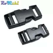 Plastic Strong Side Release Buckle For Backpack Straps Travel Bags Black