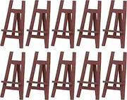 10Pcs Dollhouse Easel, Wooden Tabletop Art Display Easel, Multi Purpose Miniature Painting Easel for Scene