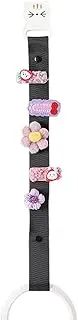 FmtwPhn Wall Mounted Hairband Holder, Cartoon Little Girl Hair Bows Holder Band, Headband Claw Clip Organizing Belt For Kids Room