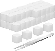 48Pcs Tabletop Fire Pit Temperature Resistant Ceramic Wool Wick Ceramic Wool Wick Sponge Extend Burning Time Table Top Firepit Cotton for Firepit Bioethanol Fireplaces