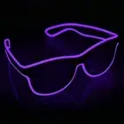 Wireless Led Light up Glasses Glow in the Dark for Rave Party, EDM (Purple)