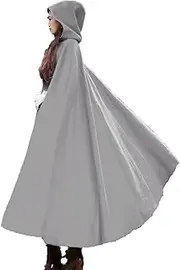 [Baoqiya] Women's Wool Blend Capes Hooded Cloak Outwear Poncho Warm Autumn and Winter Coat