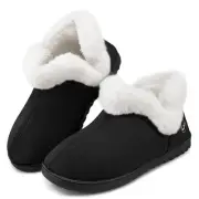 Womens Slippers House Shoes: Memory Foam Comfy Closed Back Fuzzy Slippers Ind...