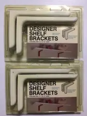 Vintage Sterling Designer Shelf Brackets for 7-12” Deep Shelves, 4 total, #0035