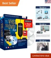 VHS to DVD Converter USB 2.0 1-Click Burning Video Editing Home Movies