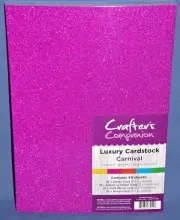 Crafter's Companion Carnival Luxury Cardstock 300GSM Glitter Mirror Matt A4 New