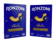 2 Boxes Ronzoni Elbows No 35 16 oz / box Non Gmo Macaroni Pasta Best by May 2026
