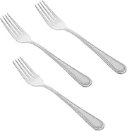 NOLITOY Stainless Steel Fruit Forks 3 Piece Dessert Fork Set Non-Slip Reusable for Dessert Salad and Appetizers