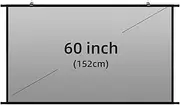Projection Screens Projector Screen Wall -Mounted Gray Anti -Light Reflector 60 84 100 120 inches Suitable for Home Theater Outdoor Screen(60 inch)