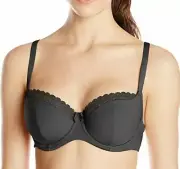 Cleo by Panache Women's Juna Balconnet Bra, Padded, Underwire- Black - 36D