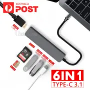 6in1 USB-C Type C HD Output 4K HDMI USB 3.0 HUB Adapter For MacBook Pro iPad Pro