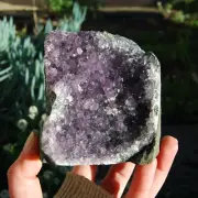 1.3lb Raw Amethyst Geode Crystal Cathedral Cluster, Self Standing, Uruguay