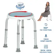 Shower Chair Bath Stool Adjustable Swivel Bathroom Seat for Elderly