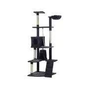 YES4PETS 193cm Cat Scratching Tree Post Sisal Pole Scratching Post Scratcher Tower Condo Grey