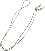 [FRCOLOR] Long Non Slip Copper Eyeglass Chain Holder Eyewear Cord with Coils Stylish Golden Sunglasses Neck Strap for Everyday Use