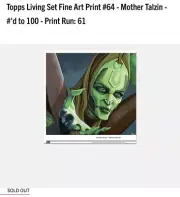 Topps Star Wars Living Set 10x14 Fine Art Print Poster Mother Talzin 39/61 New