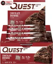 Quest Nutrition Chocolate Brownie Protein Bar, High Protein, Low Carb, Keto Frie
