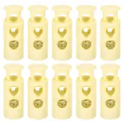 30Pcs 4mm Cord Lock Plastic Double Hole Spring Toggle Stoppers, Beige