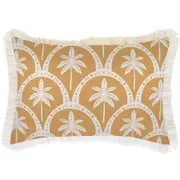 Cushion Cover-Coastal Fringe-Corfu Mustard-35cm x 50cm