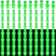 CroBlissful 25 Pcs Mini Alien Figures Glow in The Dark Small Aliens Figurine for Halloween Party Favors Prank Alien Figure Rubber Tiny Aliens Figurines for Halloween Space Party Goodie Bag Filler